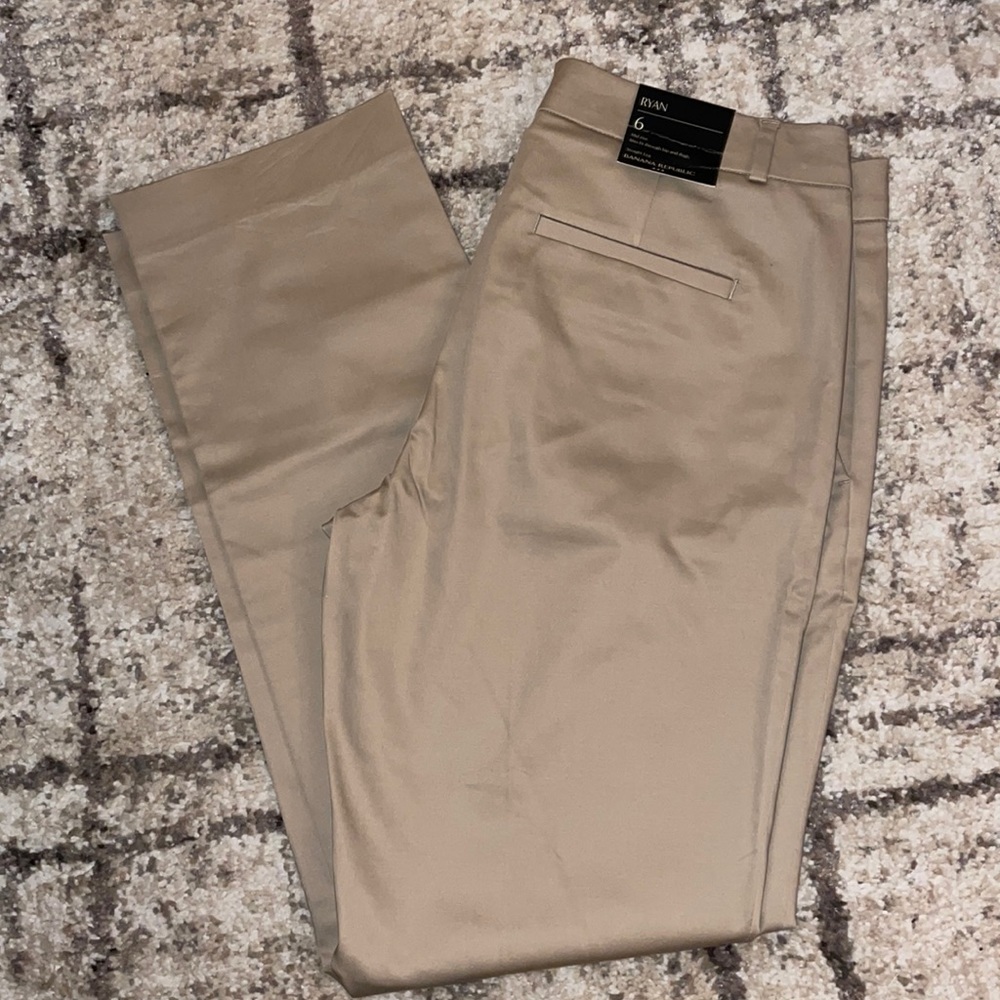Banana Republic Mid-Rise Tan Dress Pants